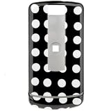 PCMICROSTORE Brand LG VX-8700 VX8700 Pokadot Design Snap-On Crystal Case Cover with Removable Belt Clip