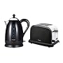 Hinari HGP108 Stainless Black Steel Kettle and Toaster Pack