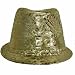 41rJaTc0%2BFL. AA75  GOLD METALLIC CROCO SHORT BRIM FEDORA HAT