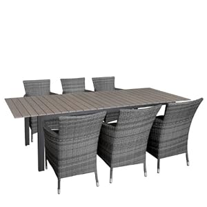 Amazon.de: 7tlg Gartengarnitur Sitzgarnitur Sitzgruppe ausziehbarer