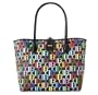 Dooney Bourke Large Logo Multi Cindy Bag Purse Tote Black