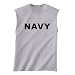 NAVY Sleeveless T-Shirt - Military Style Physical Training T-Shirt in gray