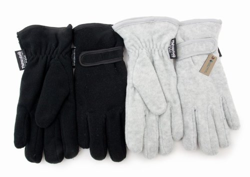 Ladies/Womens Thinsulate Fleece Thermal Gloves (3M 40g) (One Size Fits All) (Black)