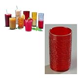 Carlisle Pebble Optic Drinkware Tumblers, 8 ounce, Ruby (One Dozen Dishwasher Safe Break Resistant SAN Plastic Drinking Glasses)