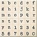 Inkadinkado Wood Peg Stamp Set, Lower Case Alphabet