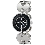 Nine West Womens NW1177BKBK Silver-Tone Round 
