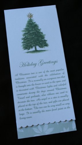 The Holiday Tree Greeting Cards "May Your Holidays Be Decorated with Christmas Cheer!"