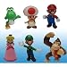 Popco Super Mario Set of 6 Mini Figure Mario, Peach, Toad, Luigi, Yoshi & Donkey Kong