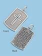Double Sided Religious Pendant - Cross / "Our Father Prayer" - 40 mm Height