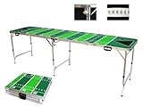 IMAGE OF Football Tailgate Beer Pong Table - 8 Feet with Bottle Opener, Ball Rack, & 6 Pong Balls!
