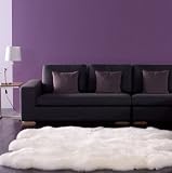 Genuine Sheepskin Rug Six Pelt Natural White 6x6 NEW