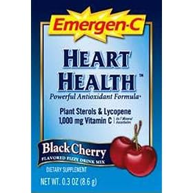Emergen-C Heart Health Powerful Antioxidant Formula Black Cherry Flavored Drink Mix, 0.3 Oz./36 Packets