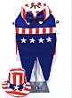 Dog Costume - Uncle Sam Pet Costume - X-Large (XL)