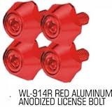 Pilot Red Anodized License Plate Frame Bolts WL-914R