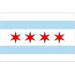 Chicago City Flag 3ft x 5ft Nylon