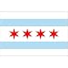 Chicago City Flag 3ft x 5ft Nylon