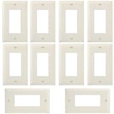 Altus SSC-SR-1-LA10 Gang Decorator Wall Plate, 10-Pack, Light Almond by Adamax