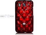 HTC Desire HD Novoskins CoCo NoVo Red Quilted TPU Case