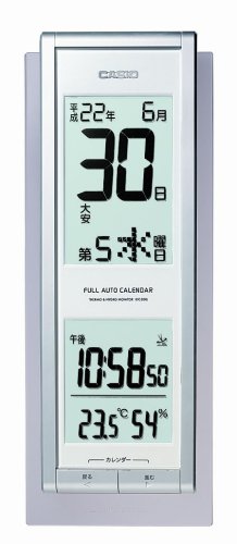 CASIO wave ceptor 電波クロック IDC-200J-8JF 電子日めくり六曜カレンダー機能搭載