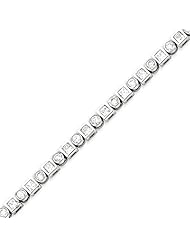 Sterling Silver CZ Bracelet - 7 Inch
