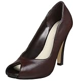  : Nine West Women's Overnout Peep Toe Pump,Dk Brown,6 M US