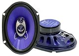 Pyle PL683BL 6-Inch x 8-Inch 360 Watt Three-Way Speakers (Pair)