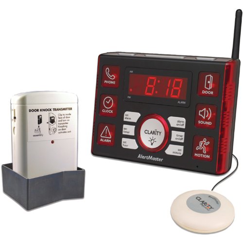 Clarity 52510.1 Home Notification System with Door Knocker and Bed Shaker (Red/White) On Sale