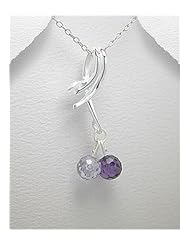 CZ Pendant Necklace In 92.5 Sterling Silver