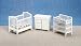Dollhouse Miniature White Nursery Set
