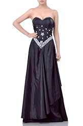 A-line Strapless Taffeta  Dress