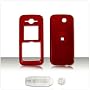 PCMICROSTORE Brand Motorola C168i Solid Red Snap-On Crystal Case Cover with Removable Belt Clip