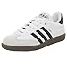 adidas Boy's Samba Classic Soccer Shoe, White/Black/White, 5.5 Big Kid