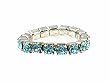 Toe Ring - T1 - Crystal Band ~ Aqua