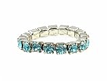 Toe Ring - Crystal Band ~ Aqua