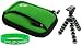 Neoprene Sleeve (Forrest Green) Case and Premium Tripod for Flip Video Ultra Series Camcorder Pink