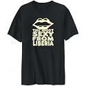T-Shirt Mens Black " THE MOST SEXY FROM Liberia - Lips" Countries