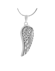 Sterling Silver Oxidized Angel Wing Necklace