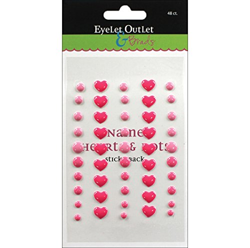 Eyelet Outlet 48 Enamel Heart, Pink