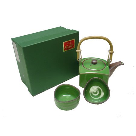 "3 Pcs. Tea Set: 1 Pot, and 2 Cups"