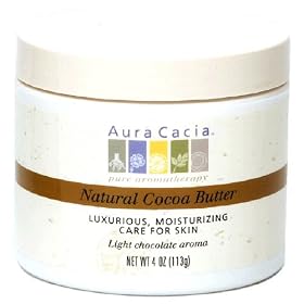 Aura Cacia Natural Cocoa Butter, 4 Ounces (113 g) (Pack of 4)