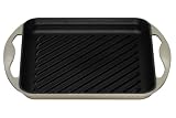 from Le Creuset Le Creuset Cast Iron Square Grill, 24 cm, Almond Model 201270068