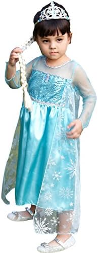 EBEN BRAND Girl's Xmas Costume Snow Queen Cosplay Dress 3-4Y