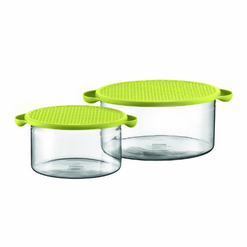 Hot Pot Set Borosilicate Glass Baking Dish in Green