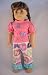 2 Pc Set Shirt and Pants with Butterflies Designed for 18 Inch Doll Like the American Girl Dolls