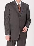 Kilburne & Finch Fine Charcoal Stripe 3-Button Suit with Pleated Pant