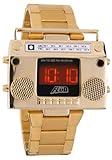 Flud Men's BBX005 Boombox Gold Retro LED Digital Watch