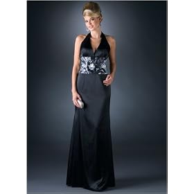 Formal Evening Gown. Satin Beaded Dress for Prom, Party, Wedding by Sean Collection (70065)