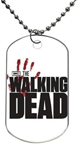 The Walking Dead design personlized style dog tag pet tag Necklaces pendant Bead Chain, Dog Tag Size 1.3X2.2X0.1 inches in Diameter