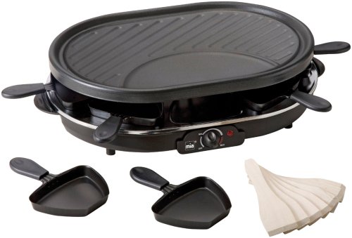 Mia RG 8390 Raclette- und Barbecuegrill mit Teflon Classic Antihaftbeschichtung