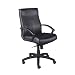 National Office Furniture Result Mid Back Executive Office Chair, Black Leather